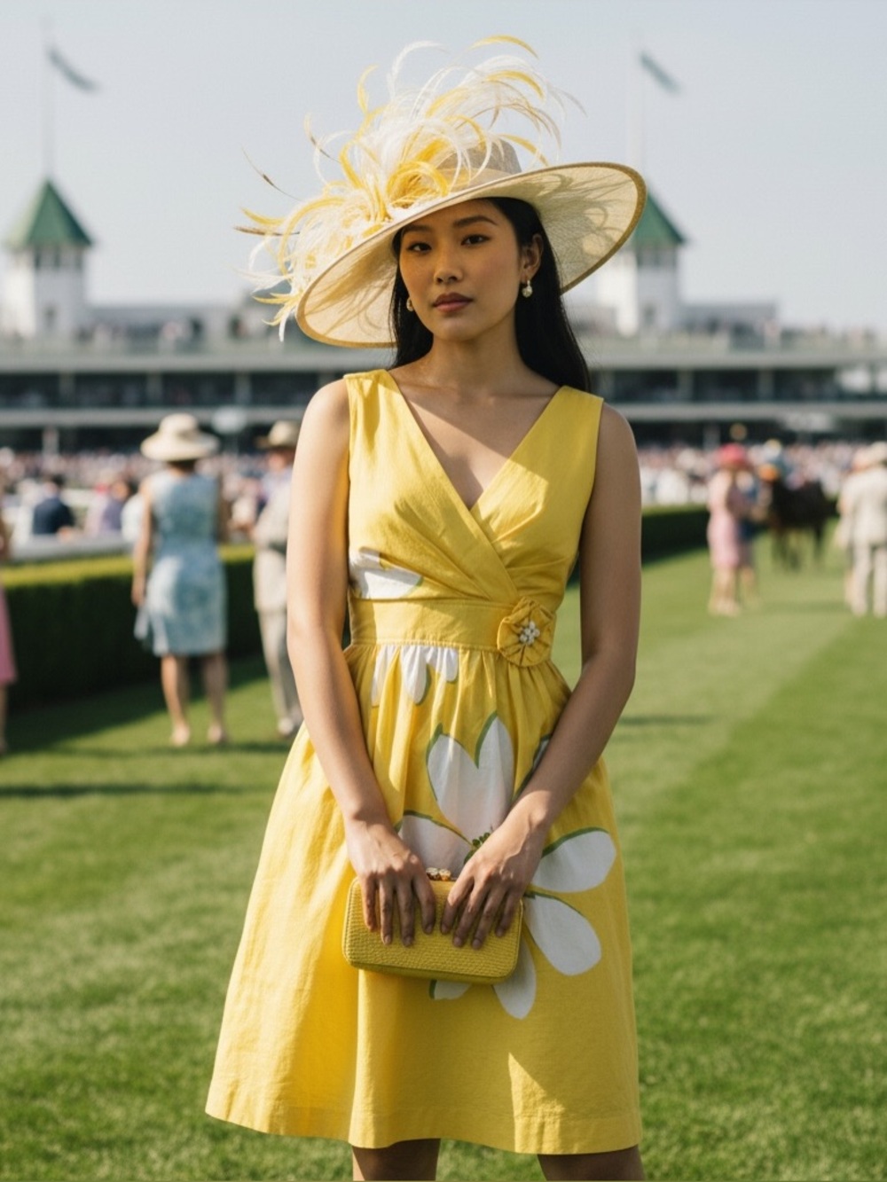 Studio I Yellow Sleeveless Daisy Print Sundress